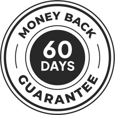 60 days money-back guarantee seal